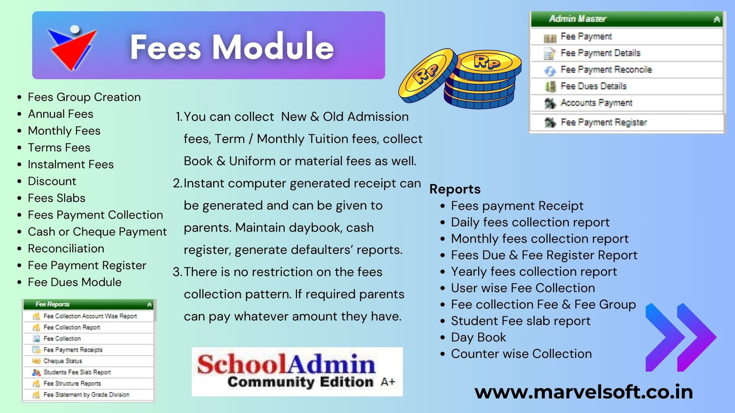 SchoolAdminCE - School Software Premium Complete ERP - Release Year 2025